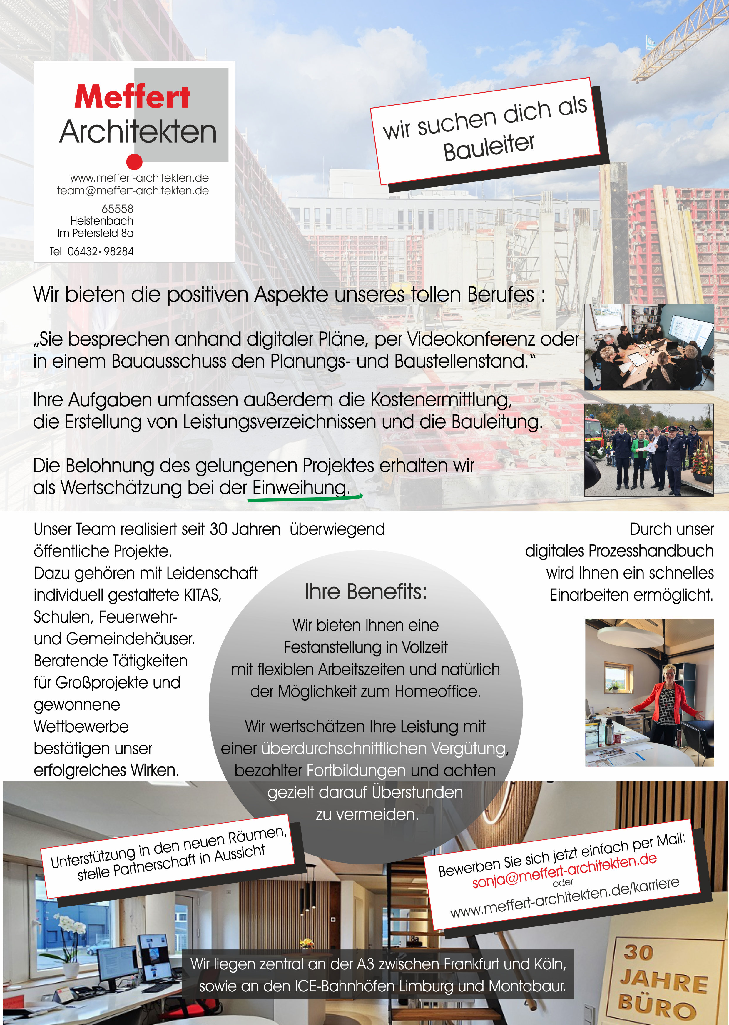 Stellenanzeige leitender Architekt